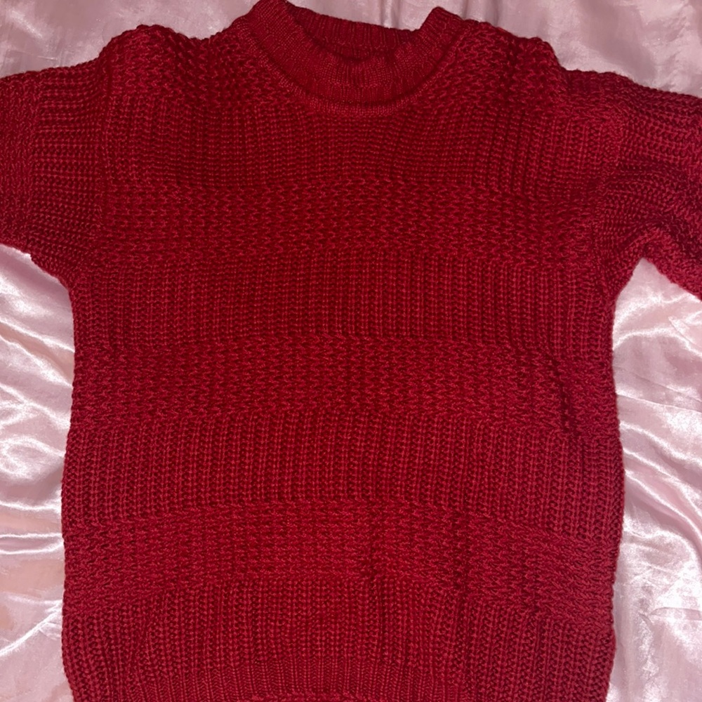 Red Knit Vintage Sweater